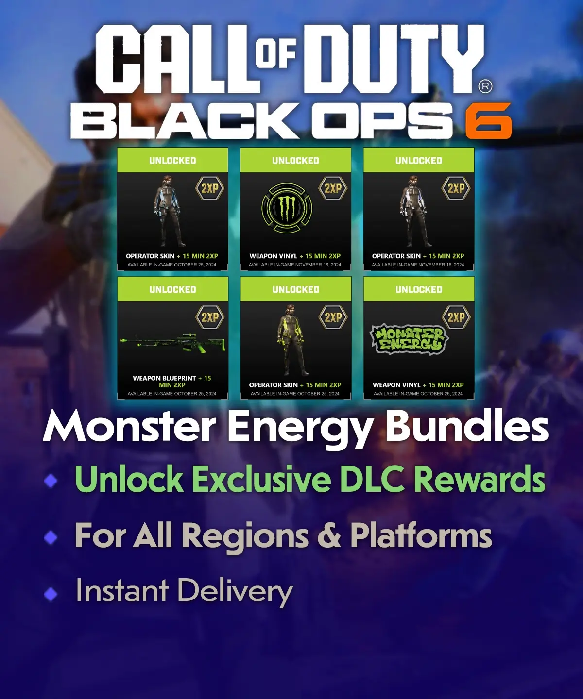 Call of Duty Black Ops 6 Monster Energy Bundle Codes