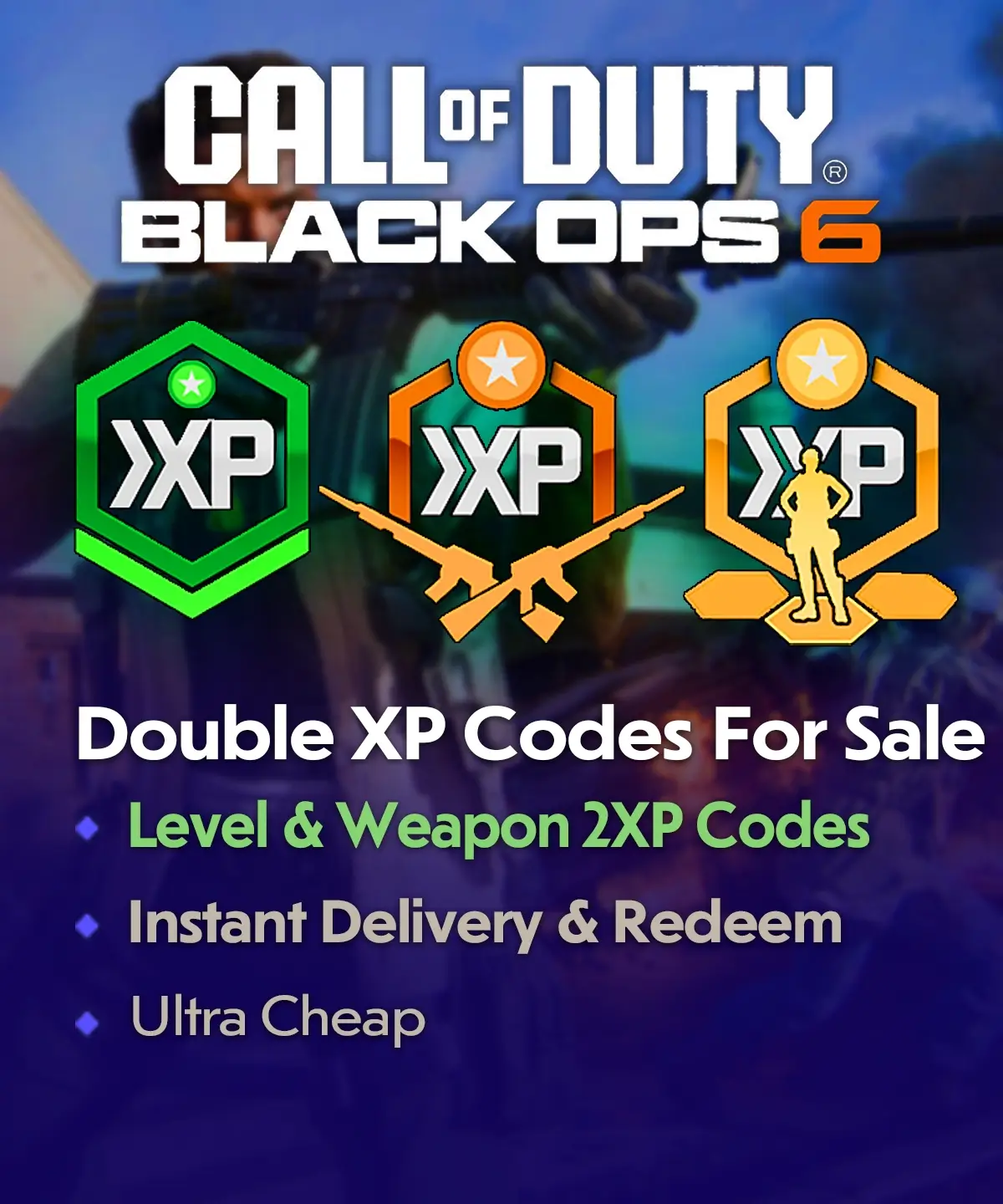 Call of Duty BO6 Double XP Codes - Weekend Events