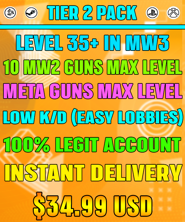 COD MW2 Accounts For Sale 10 Max Guns