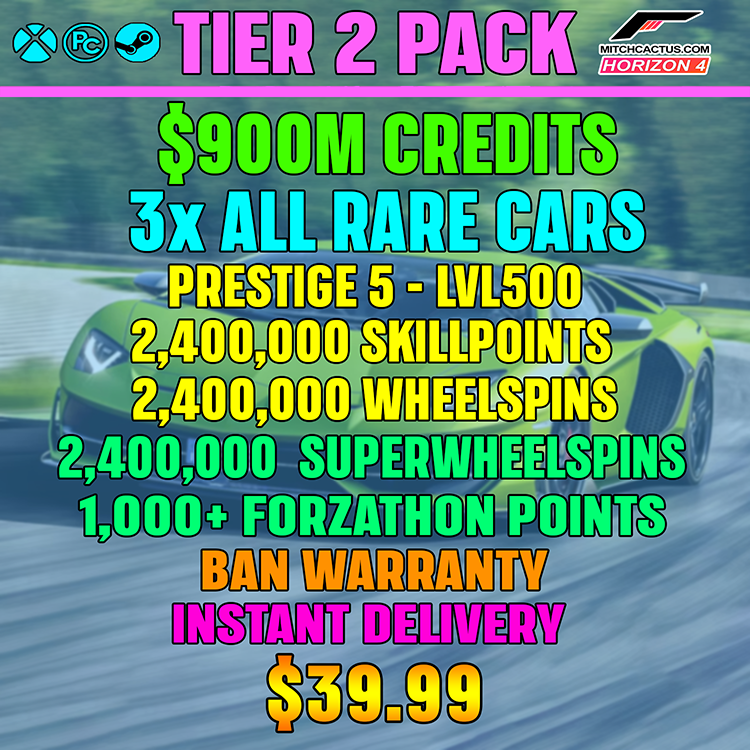Forza Horizon 4 Modded Accounts For Sale Tier 2
