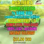 Forza Horizon 5 Modded Accounts PS5 Tier 1