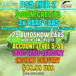 Forza Horizon 5 Modded Accounts PS5 Tier 2