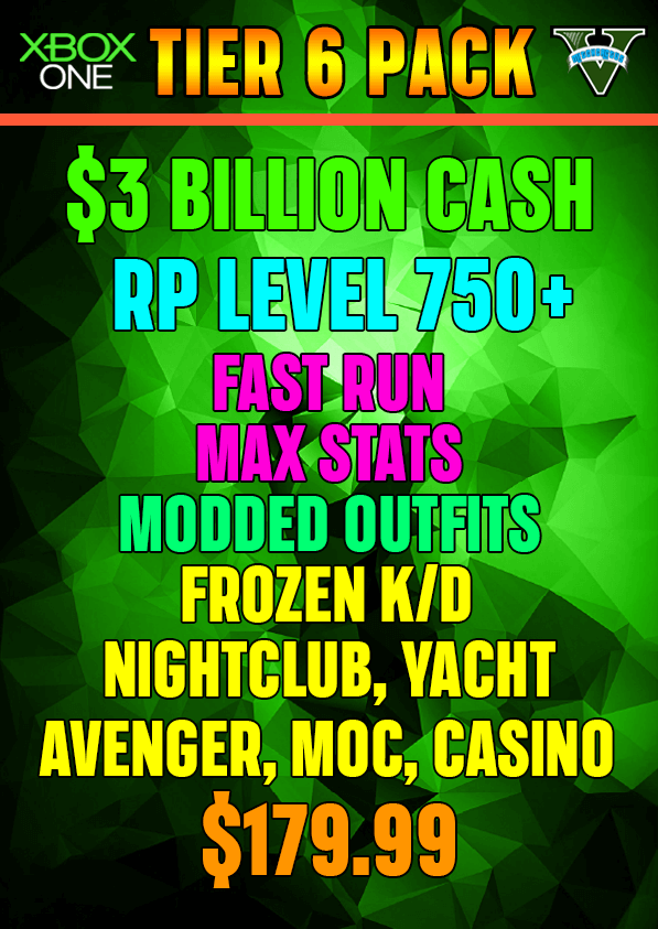 GTA 5 Modded Accounts Xbox Series - Money & RP Boosts - MitchCactus