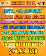 XDefiant Accounts For Sale - 5 Bronze Weapons
