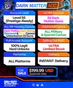 Call of Duty BO6 Dark Matter Accounts For Sale