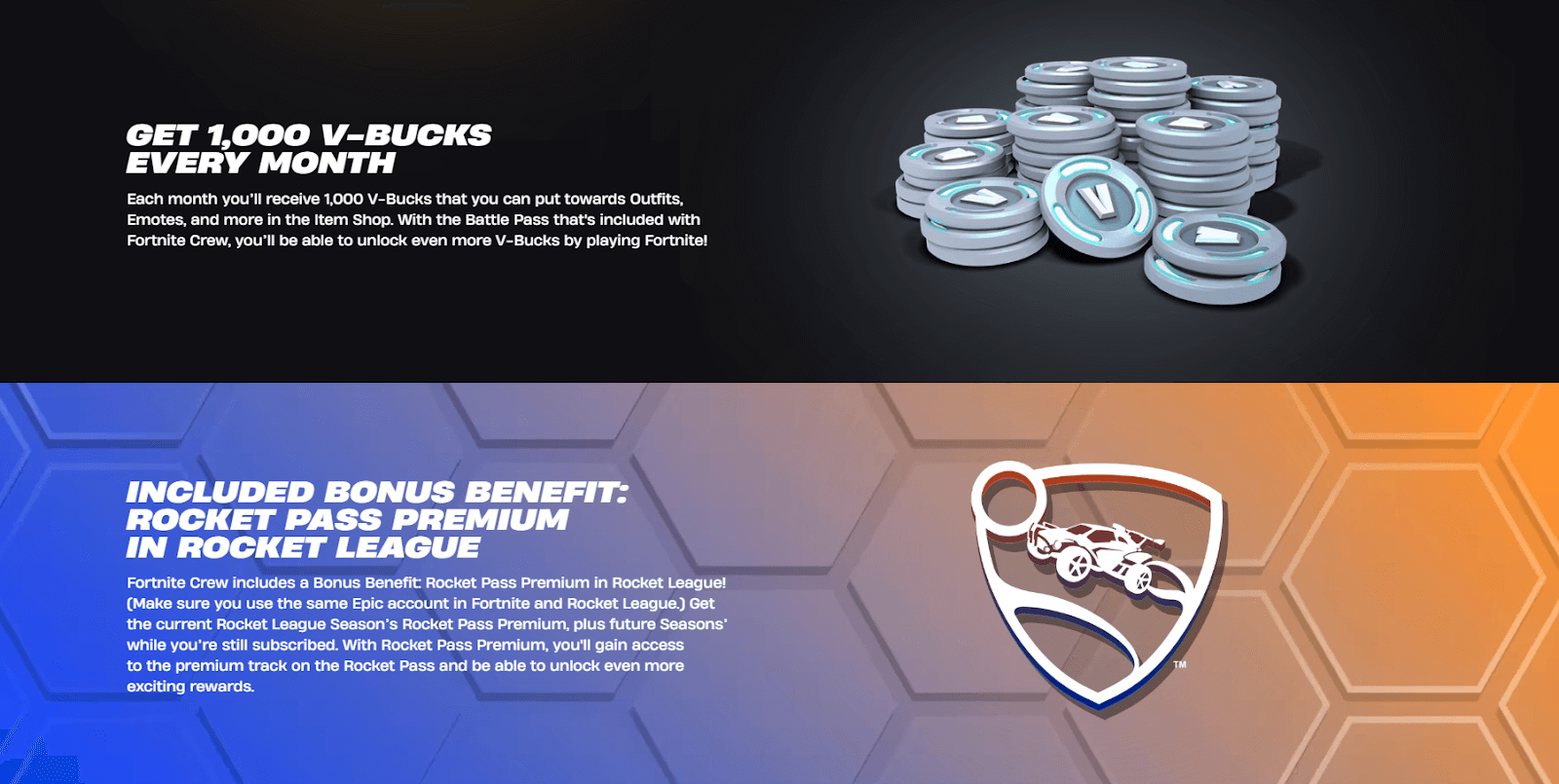 1,000 V-Bucks and Rocket League Rewards