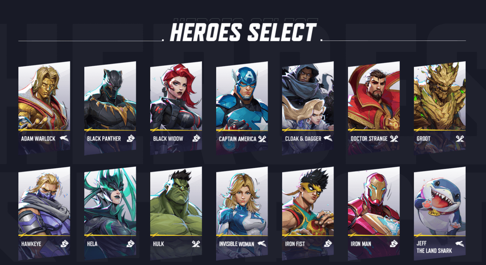 The Marvel Rivals Launch Roster