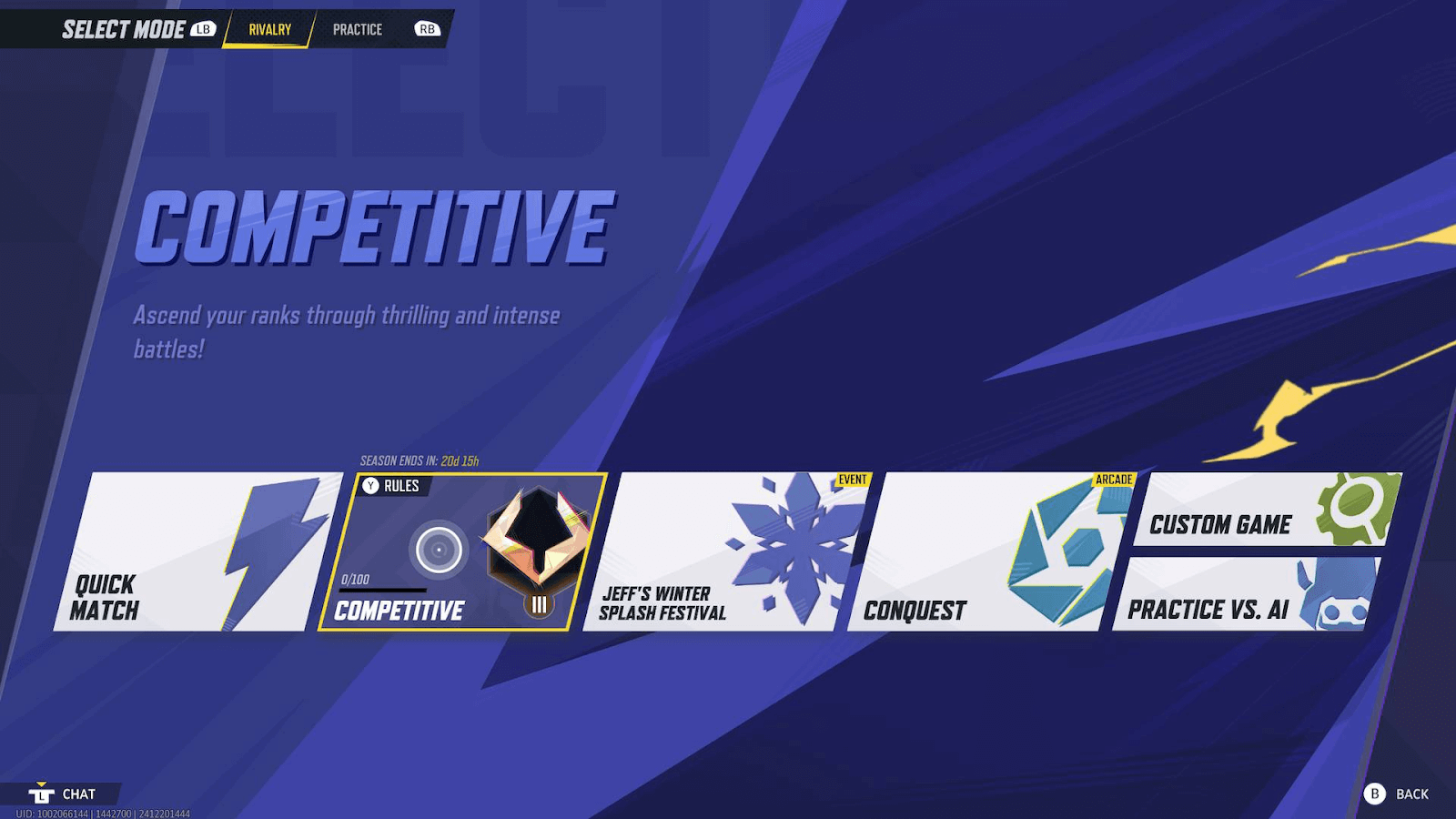 Rewards for Competitive Play