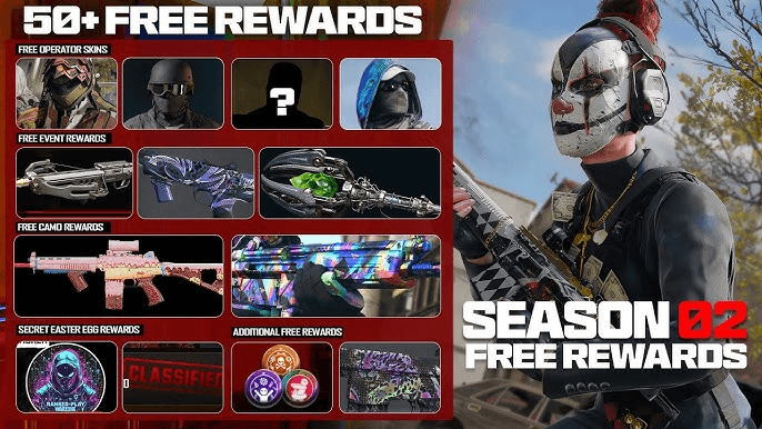 Season 02: Get 50+ Free Rewards BO6