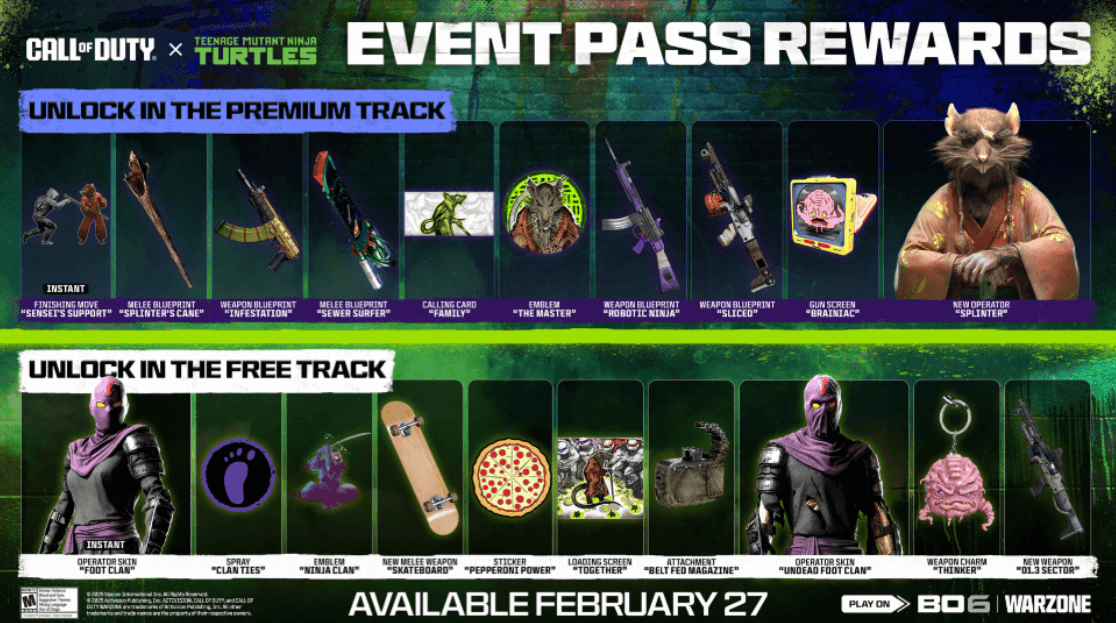 Free Track Rewards: Foot Clan Operators