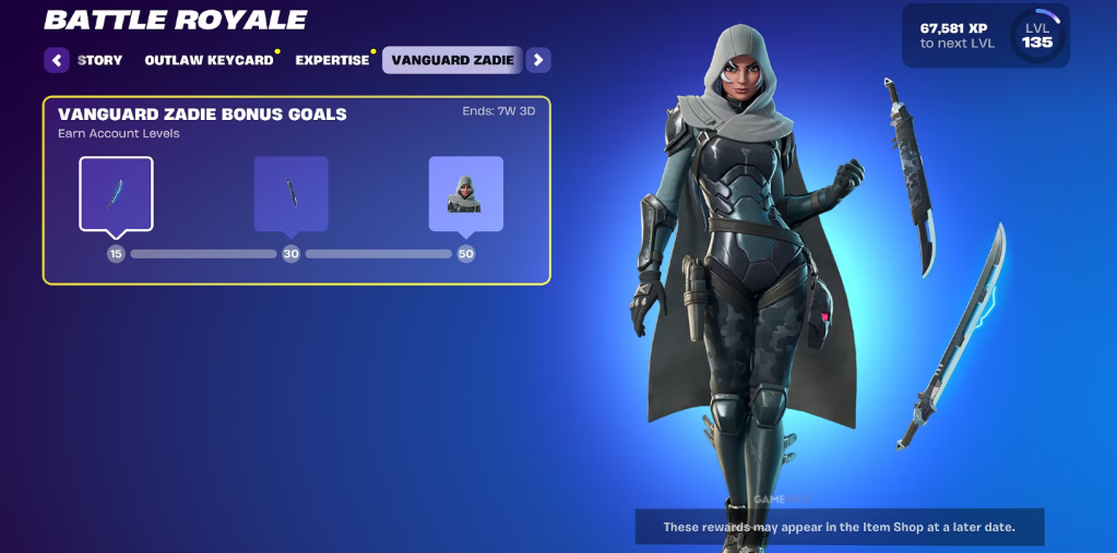 Fortnite C6S3 – How To Get The Vanguard Zadie Ranked Skin