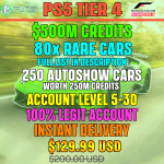 Forza Horizon 5 Modded Accounts PS5 Tier 4