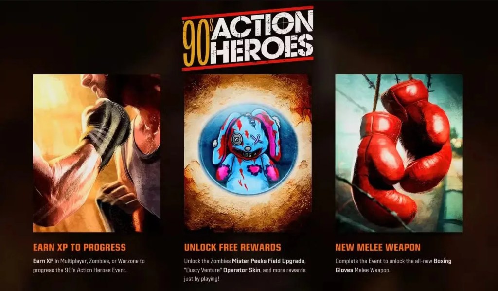 All ‘90s Action Heroes Event Rewards And XP Requirements