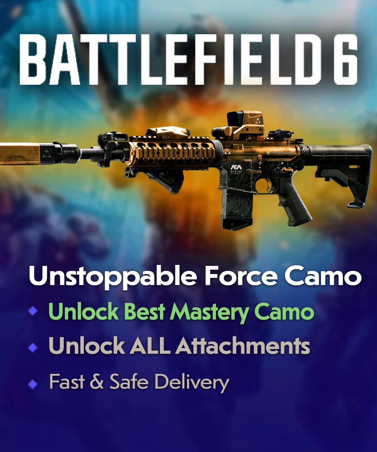 Battlefield 6 Unstoppable Force Camo Boost - Unlock Mastery Skins