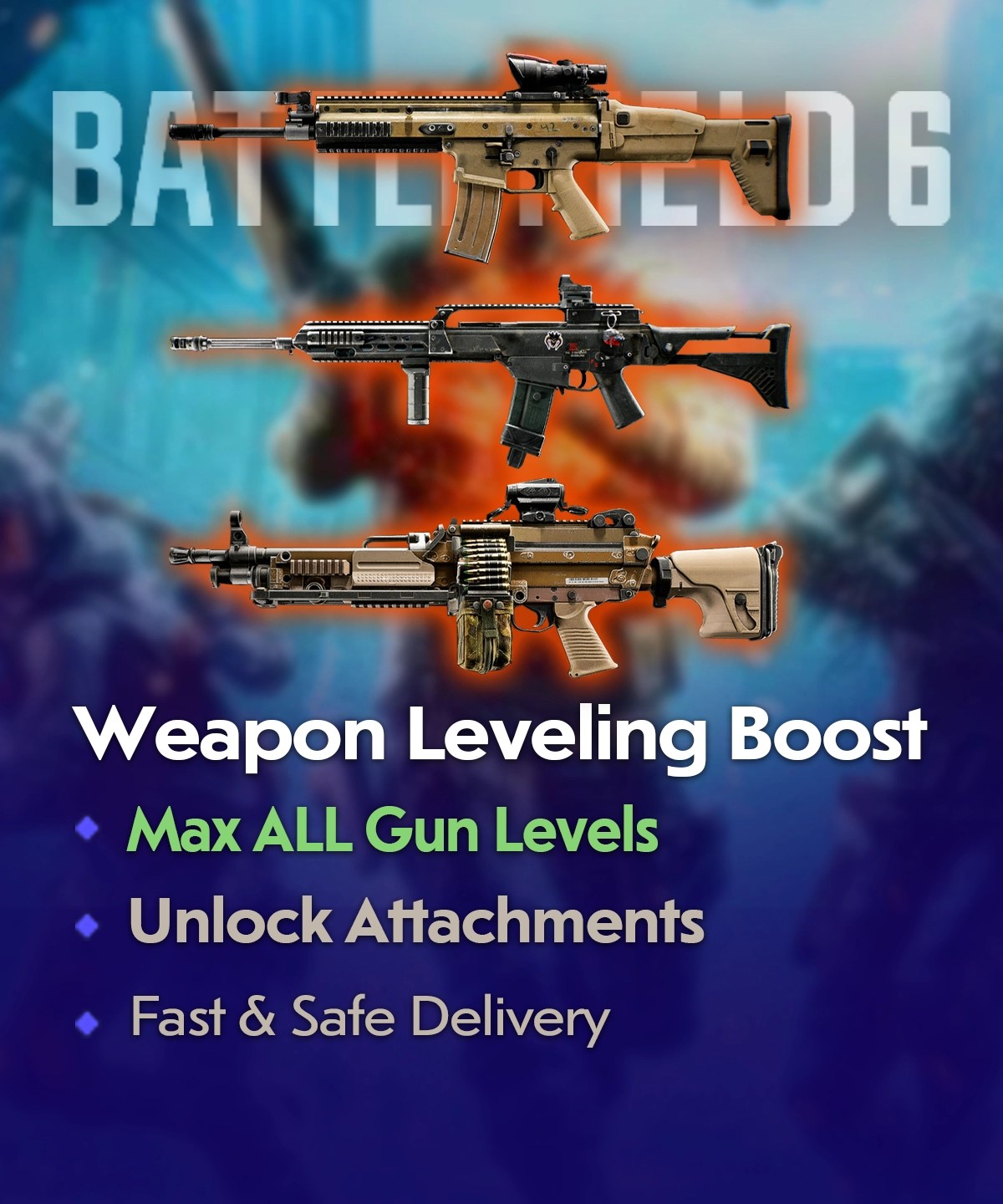 Battlefield 6 Weapon Leveling Boost - Max Mastery Levels