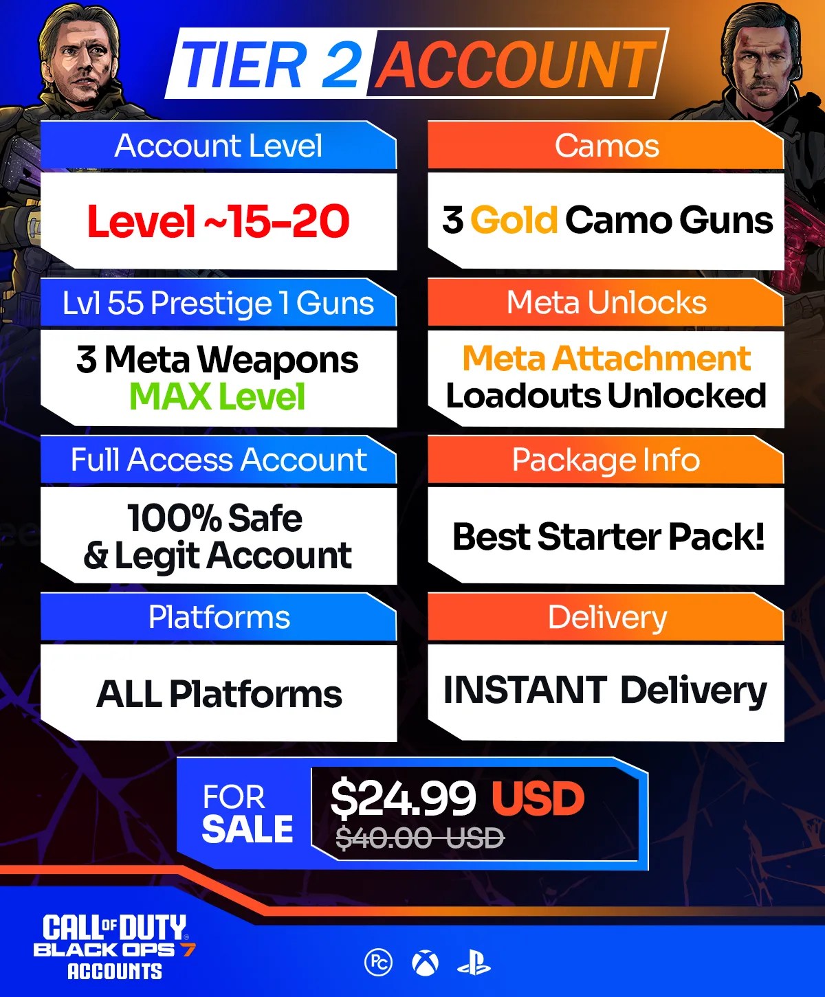 COD BO7 Accounts For Sale Tier 2