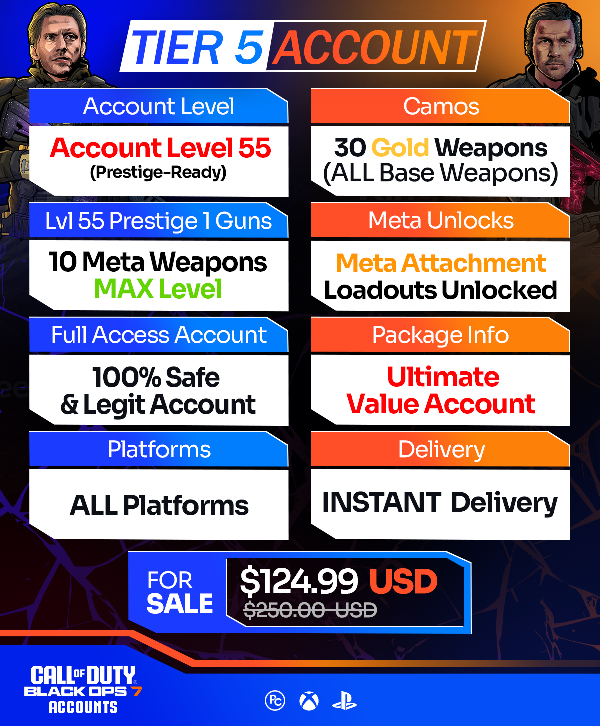 COD BO7 Accounts For Sale Tier 5