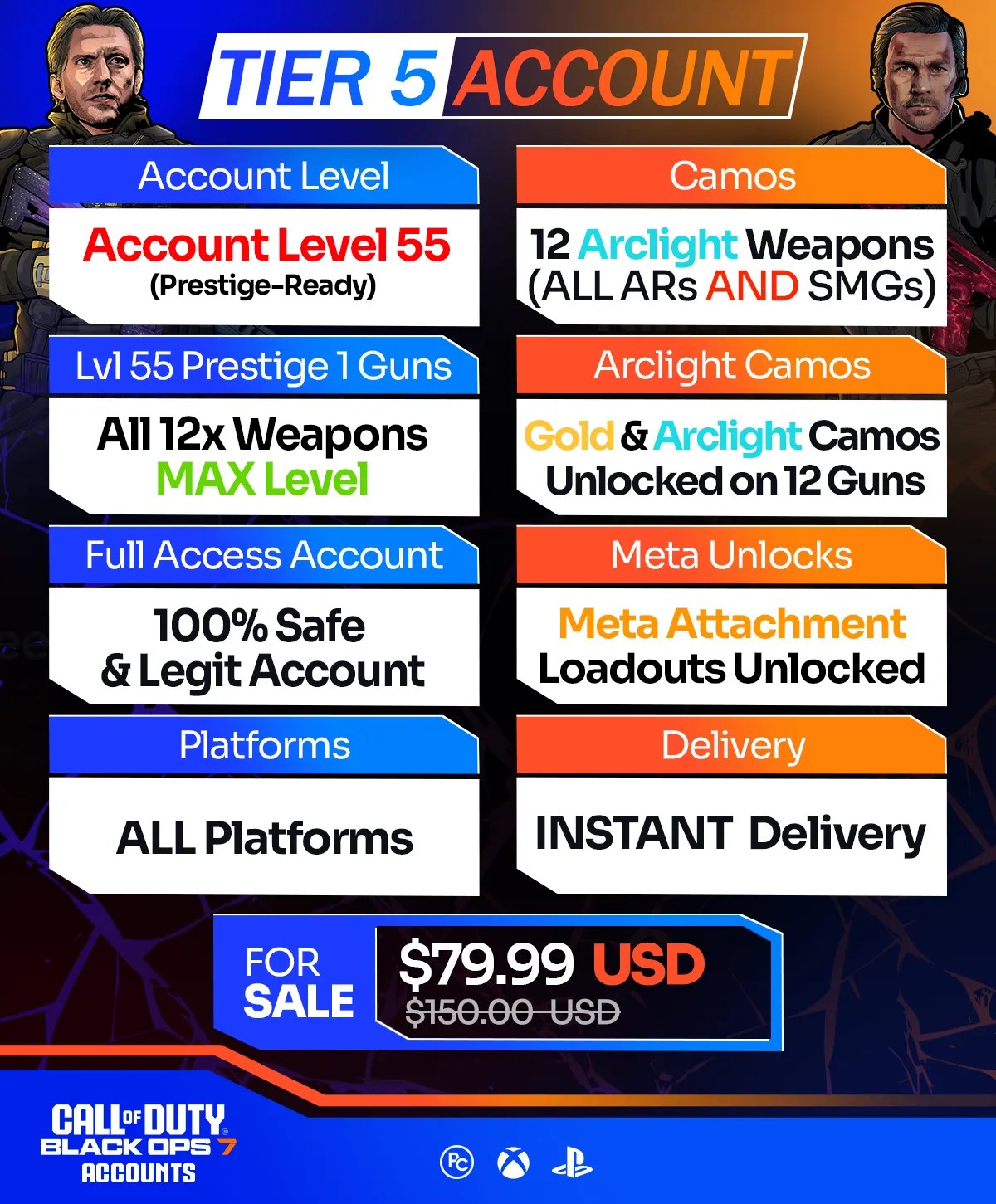 COD BO7 Accounts For Sale Tier 5