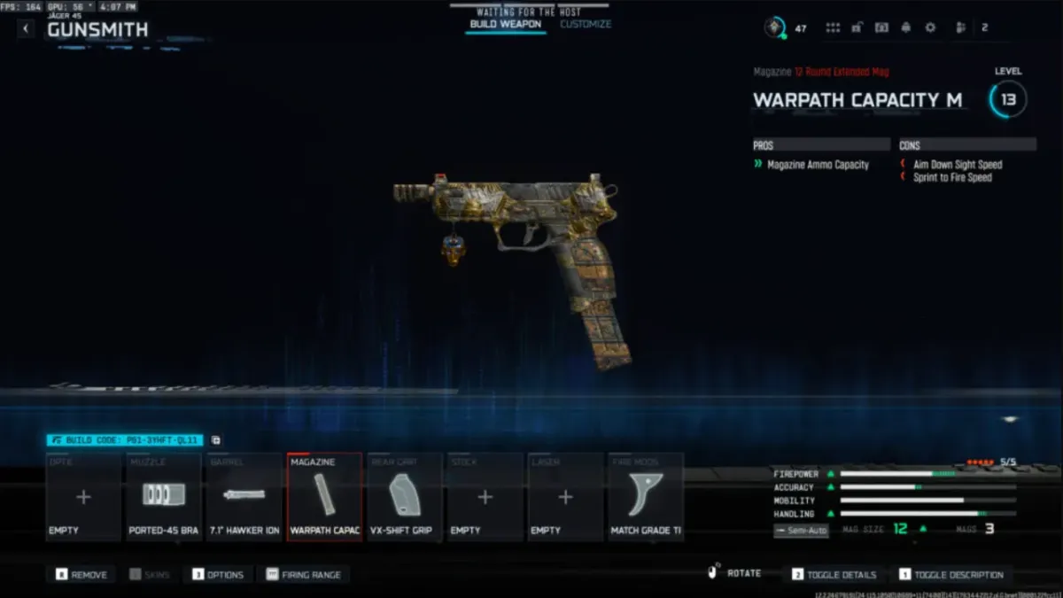 Jager 45 Loadout