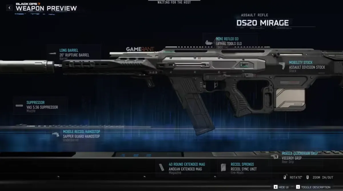 DS20 Mirage Loadout Black Ops 7