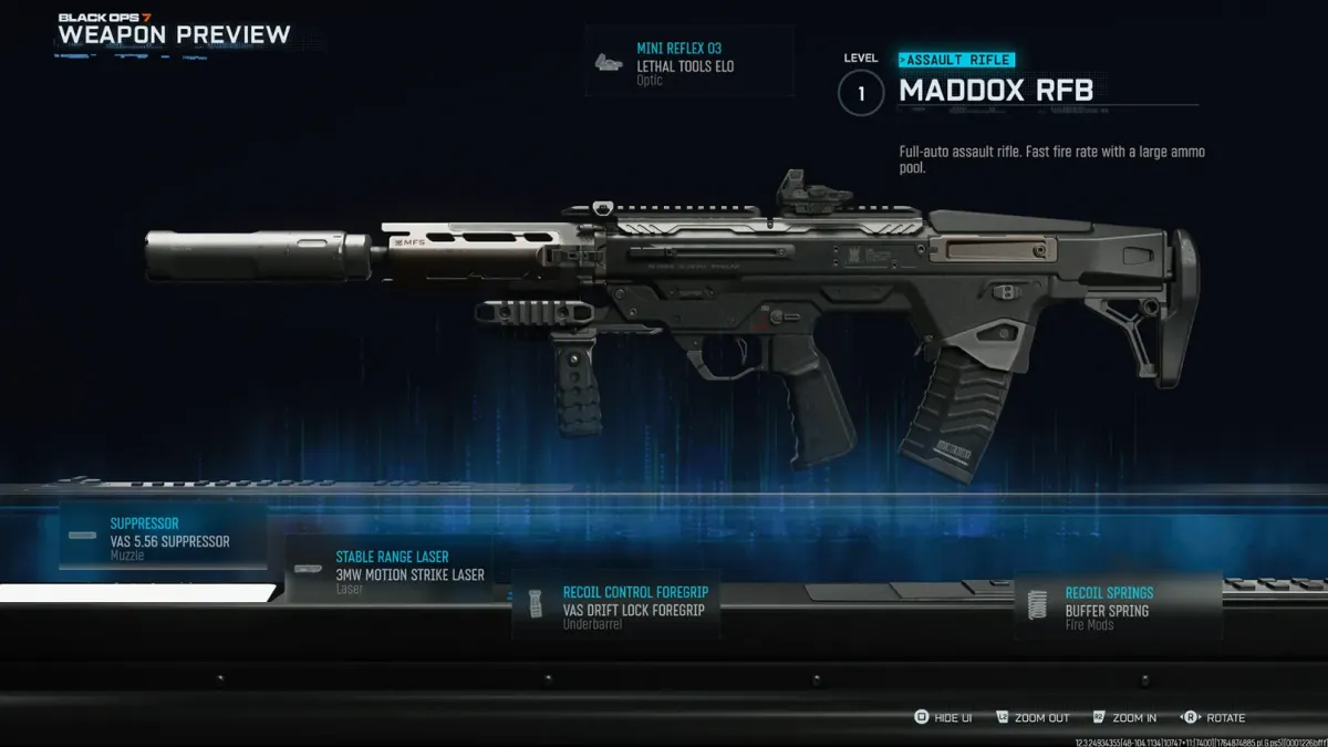 Black Ops 7 Maddox RFB loadout