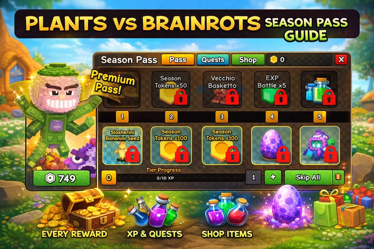 Plants vs Brainrots Season Pass Guide