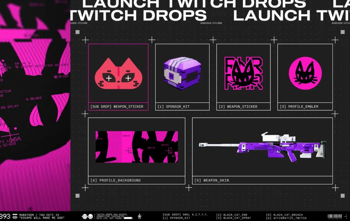 marathon twitch drops