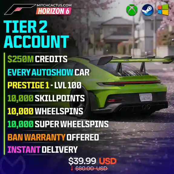 Forza Horizon 6 Modded Account Tier 2 V3