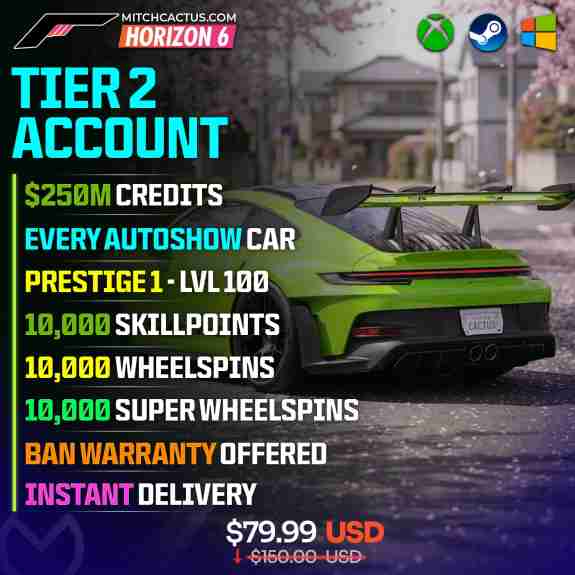Forza Horizon 6 Modded Account Tier 2 V3