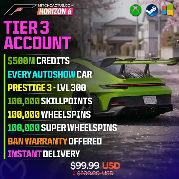 Forza Horizon 6 Modded Account Tier 3 V3