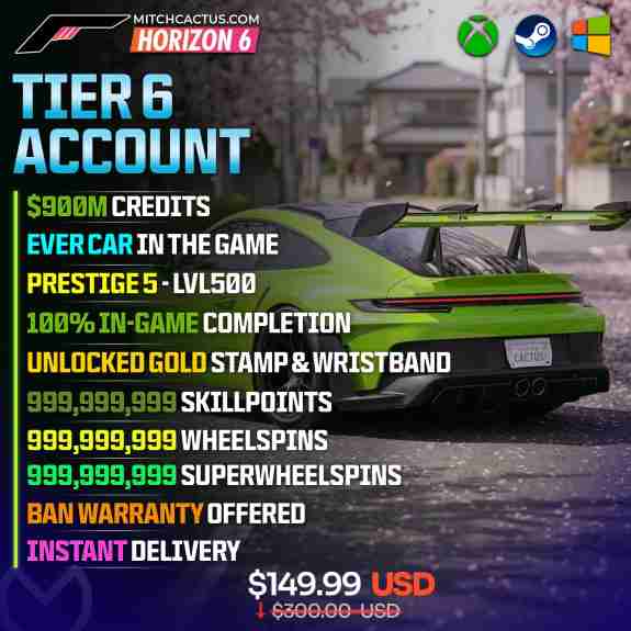 Forza Horizon 6 Modded Account Tier 6
