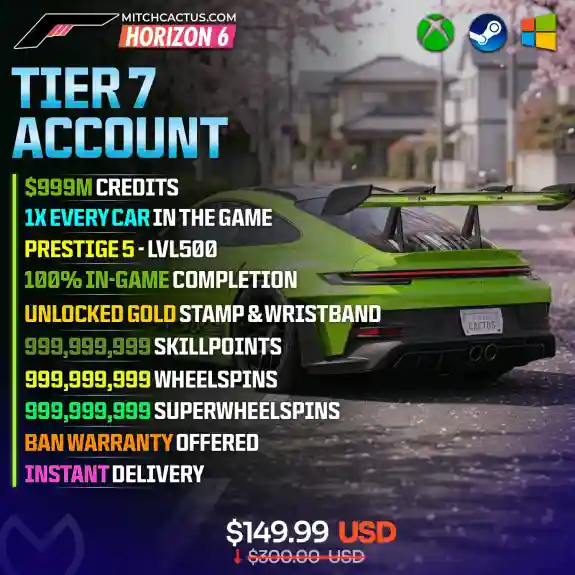 Forza Horizon 6 Modded Account - Tier 7