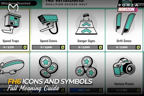 Forza Horizon 6 Icons and Symbols