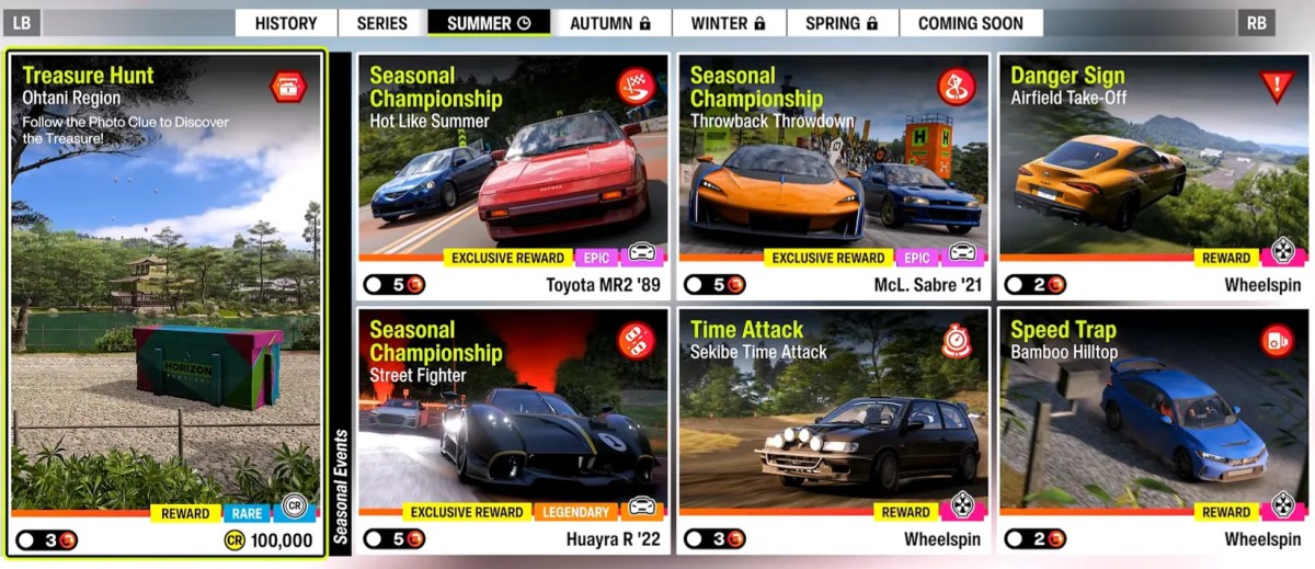 Ohtani Region Treasure Hunt Guide - Forza Horizon 6