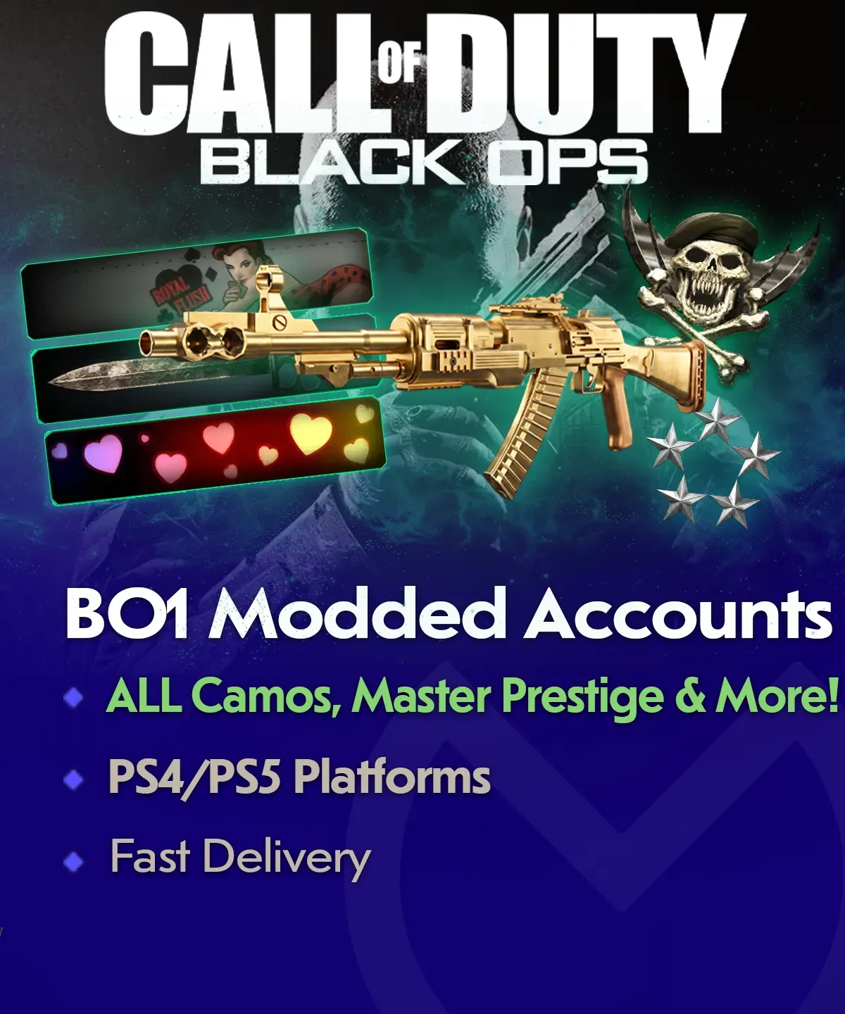 Buy Call of Duty BO1 Modded Accounts