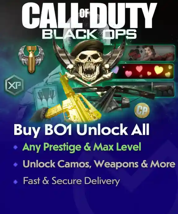 Buy Call of Duty BO1 Unlock All Service – Camos, Prestige & More!