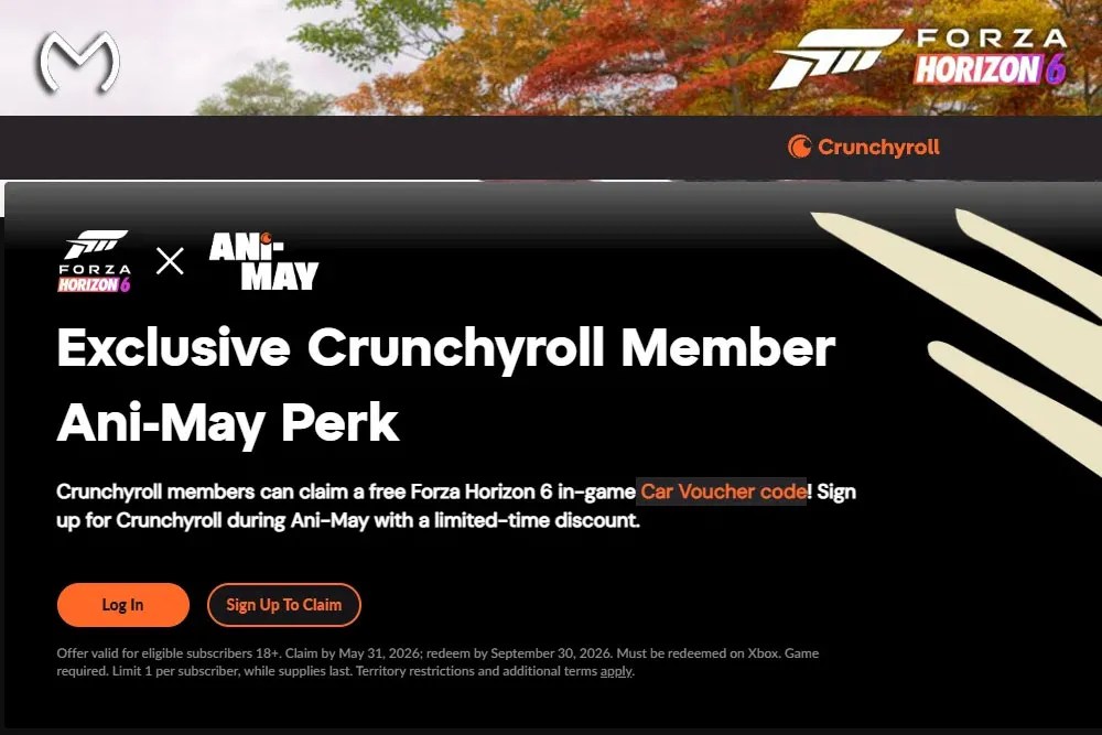 How to Redeem the Forza Horizon 6 Crunchyroll Car Voucher