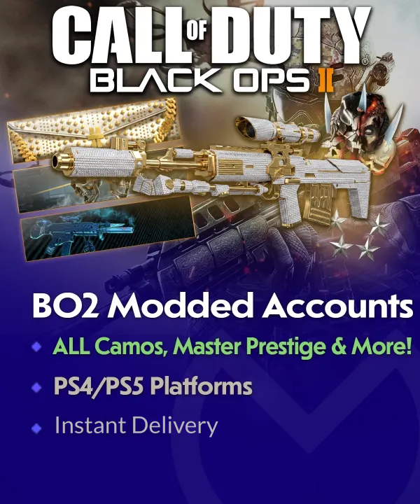 Buy COD BO2 Modded Accounts For Sale (PS4/PS5)