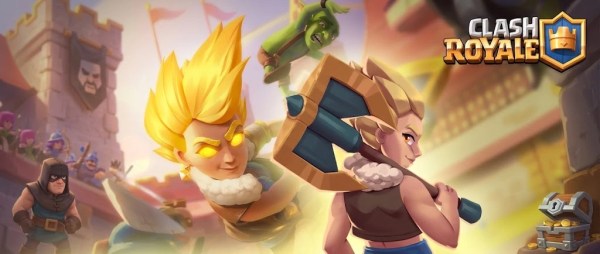 Clash Royale banner showing Hero Valkyrie with a golden axe, ideal for showcasing the best hero valkyrie decks clash royale.