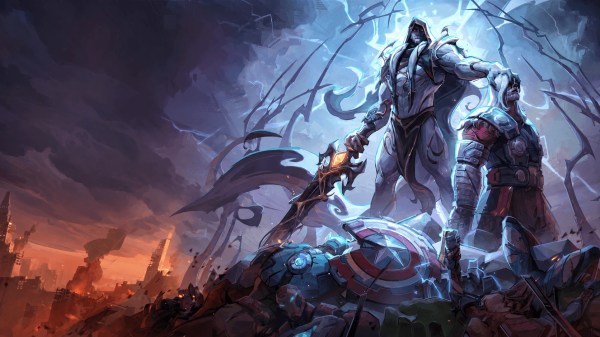 Gorr the God Butcher looming over defeated Marvel heroes, featured in the Marvel Rivals Season 10 patch notes.