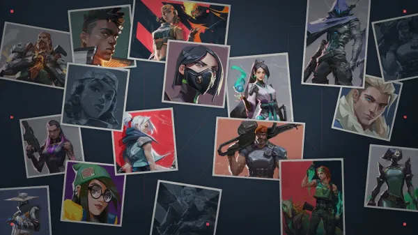 A collage of VALORANT agent portraits used to build the best valorant team comps for abyss.