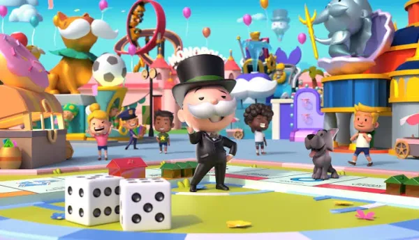 Mr. Monopoly and game characters on a vibrant board highlighting Monopoly GO events today